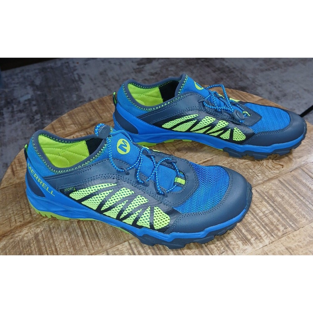 Merrell ML-BOYS HYDRORUN 2.0 Water Trail Shoes Blue Neon Yellow Size US 6M EU 37 - Picture 4 of 16